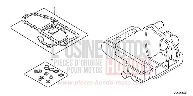 TROUSSE DE JOINT B de Gold Wing HEAVY GRAY METALLIC-U (NH194B) de 2016